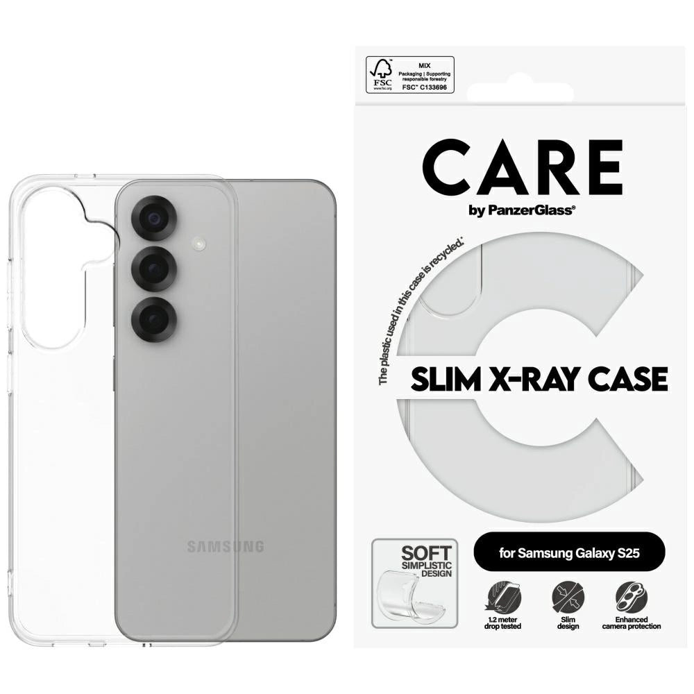 CARE af PanzerGlass Fashion X-Ray Case til Samsung Galaxy S25 - Transparent