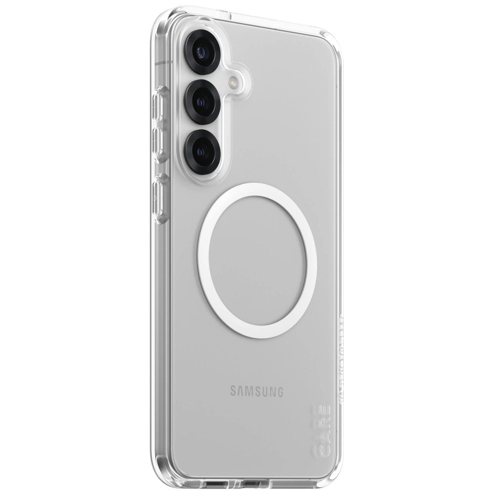 CARE af PanzerGlass Flagship Urban Combat White QI Case til Samsung Galaxy S25+ - Gennemsigtig