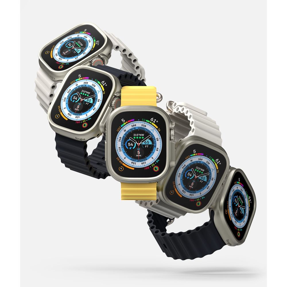 Ringke Slim 2-pack Case til Apple Watch Ultra 1/2 (49mm) - Clear & Titanium