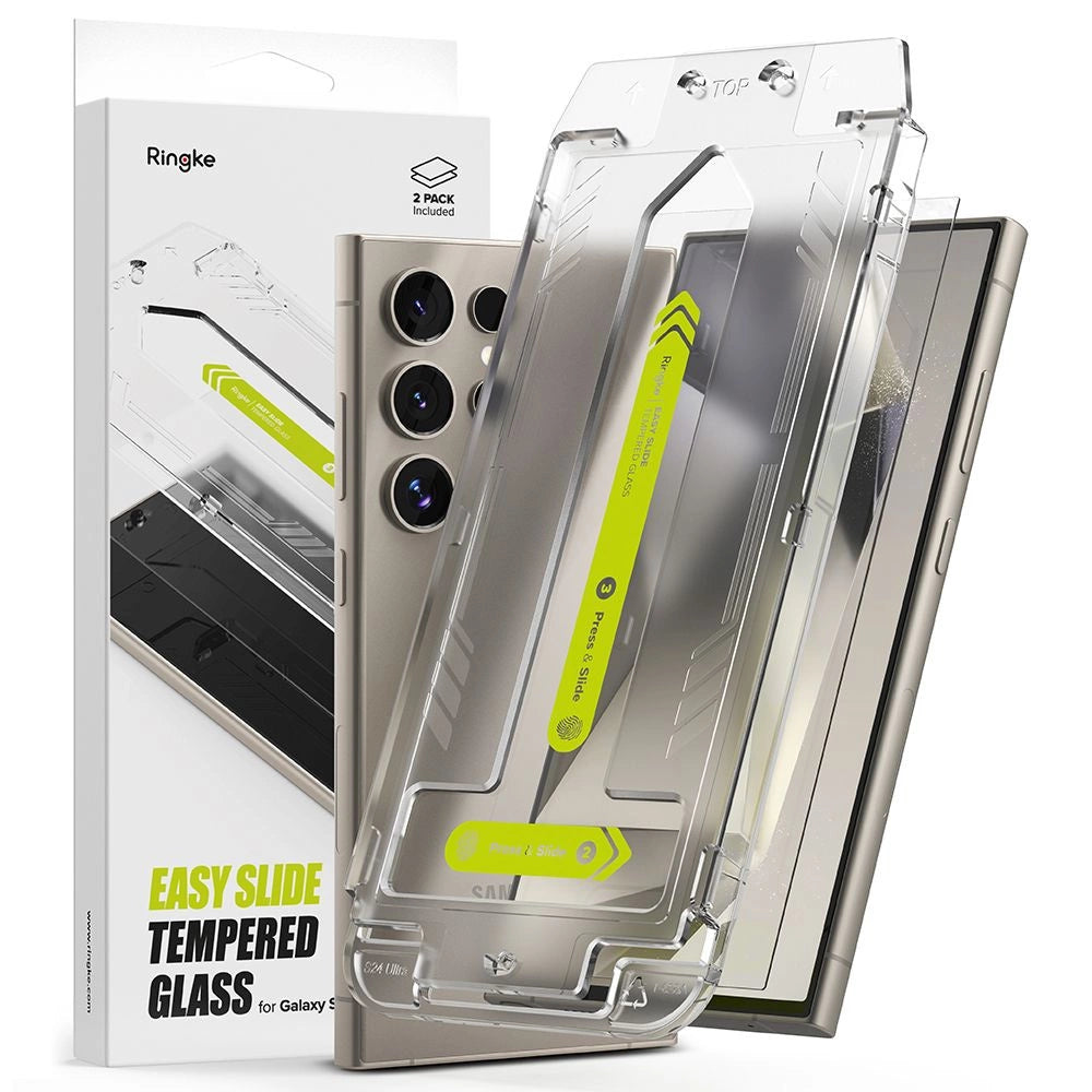 Ringke Easy Slide 2-pack hærdet glas til Samsung Galaxy S24 Ultra
