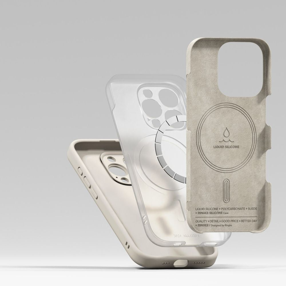 Ringke Silicone MagSafe iPhone 16 Pro Case - Beige