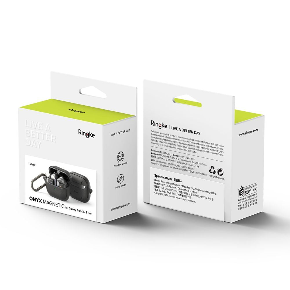 Ringke Onyx MagSafe Case til Samsung Galaxy Buds 3 / 3 Pro - sort