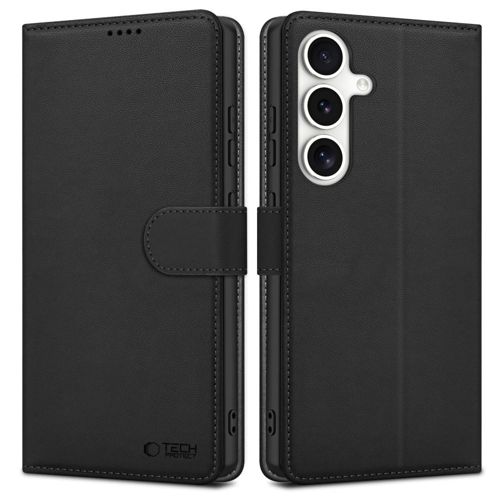 Tech-Protect Wallet Case til Samsung Galaxy S25 - sort