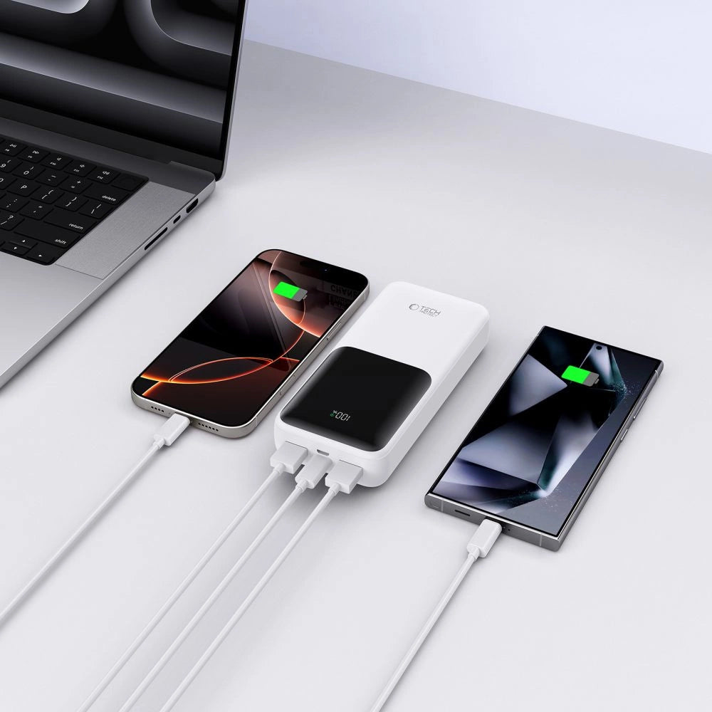 Powerbank Tech-Protect PB02 20000mAh 22,5W - hvid