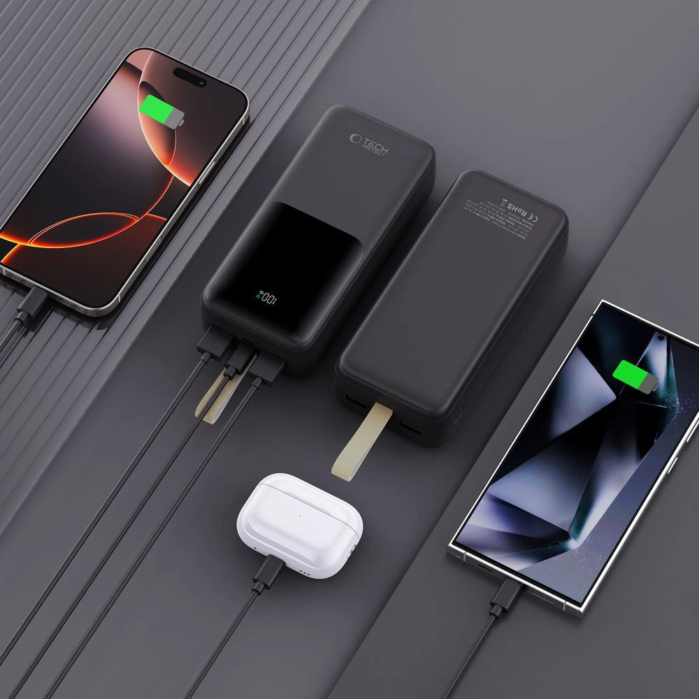 Powerbank Tech-Protect PB03 30000mAh 22.5W - sort