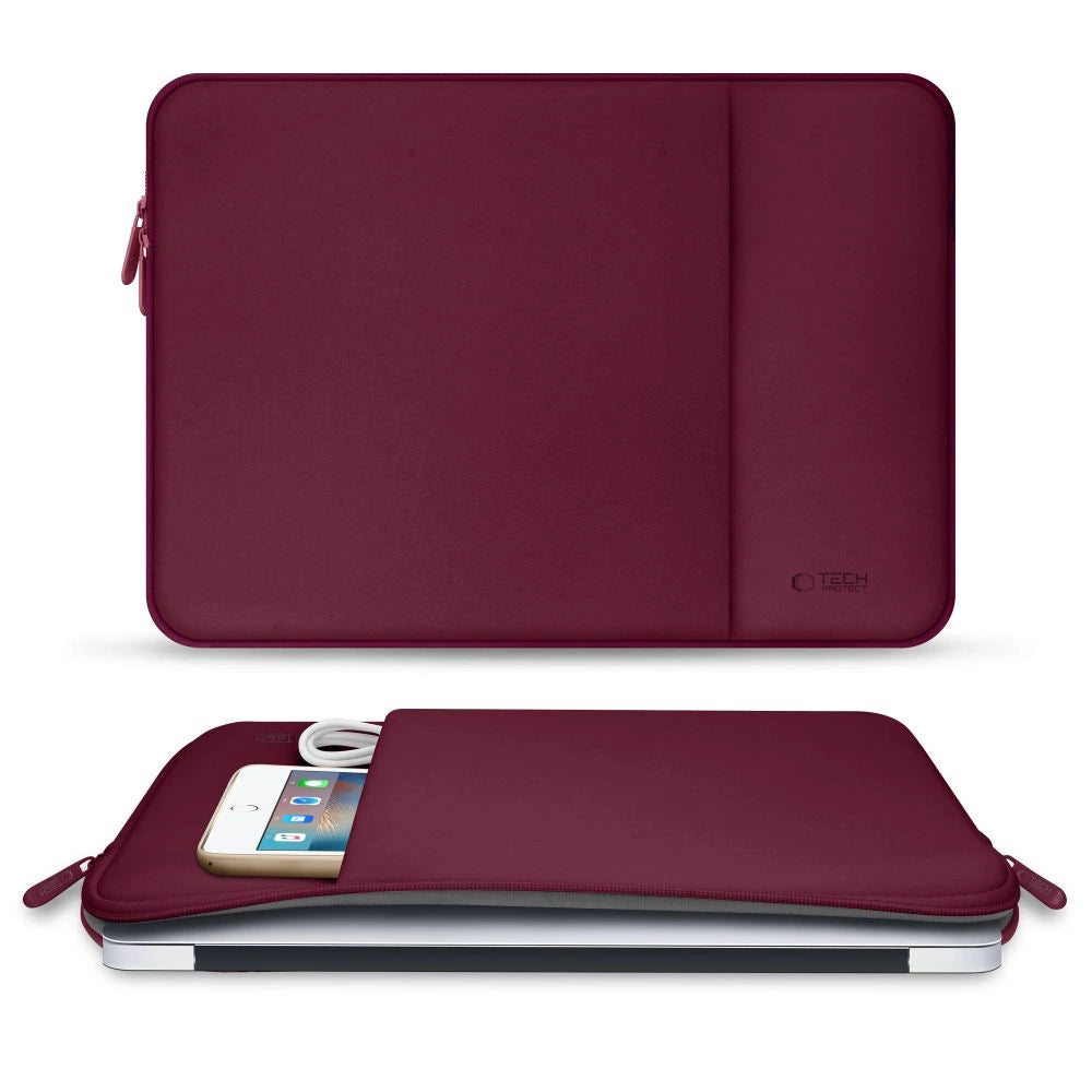 Tech-Protect Neoprene 14" Laptop Case - Burgundy
