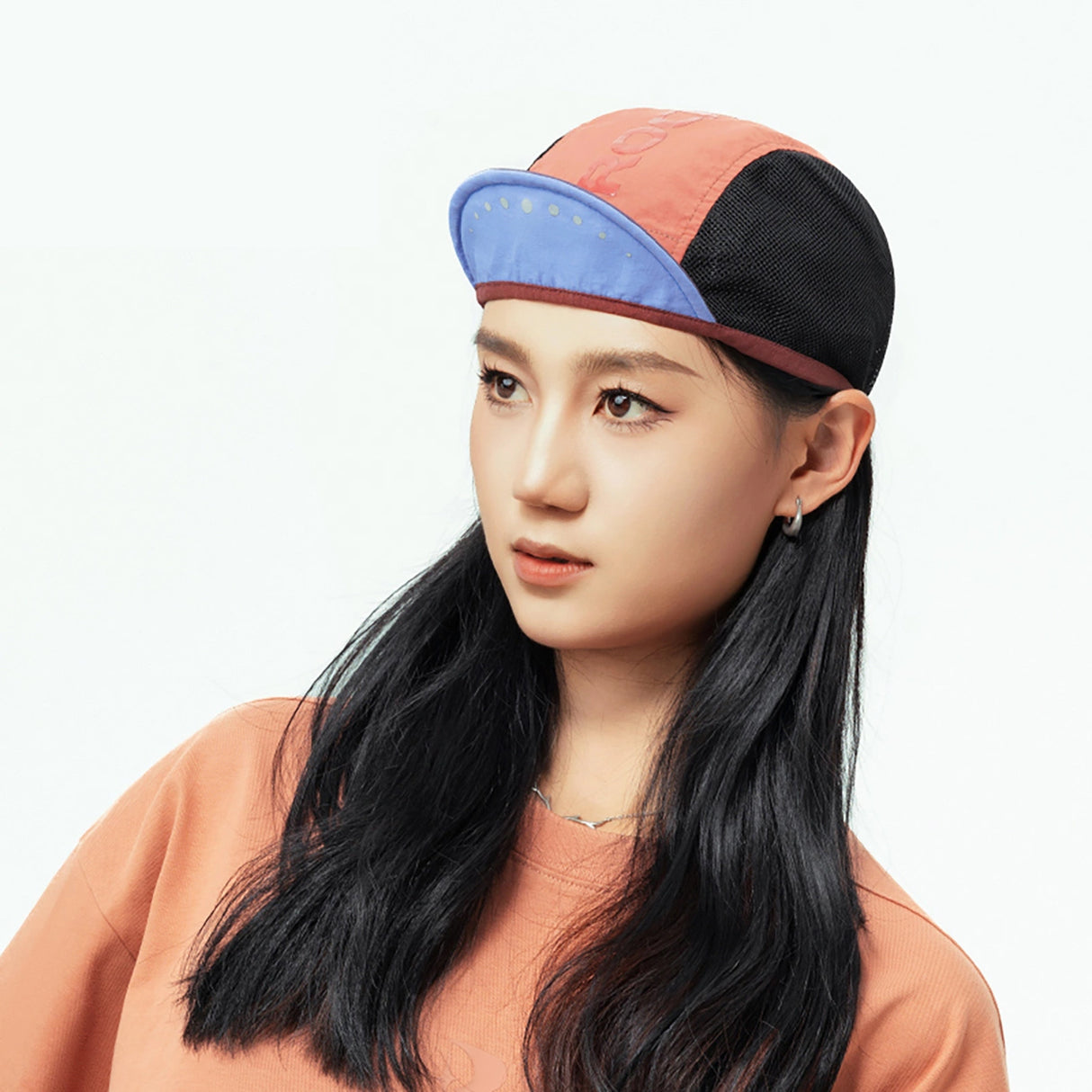 Rockbros cykelhat med hjelmvisør - rød