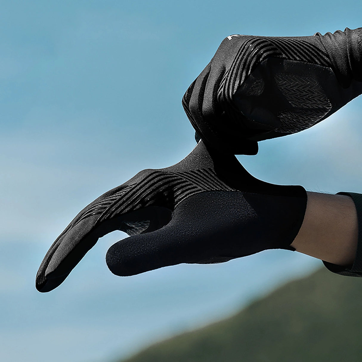 Rockbros cykelhandsker forår/sommer/høst, fuld, størrelse: L - sort