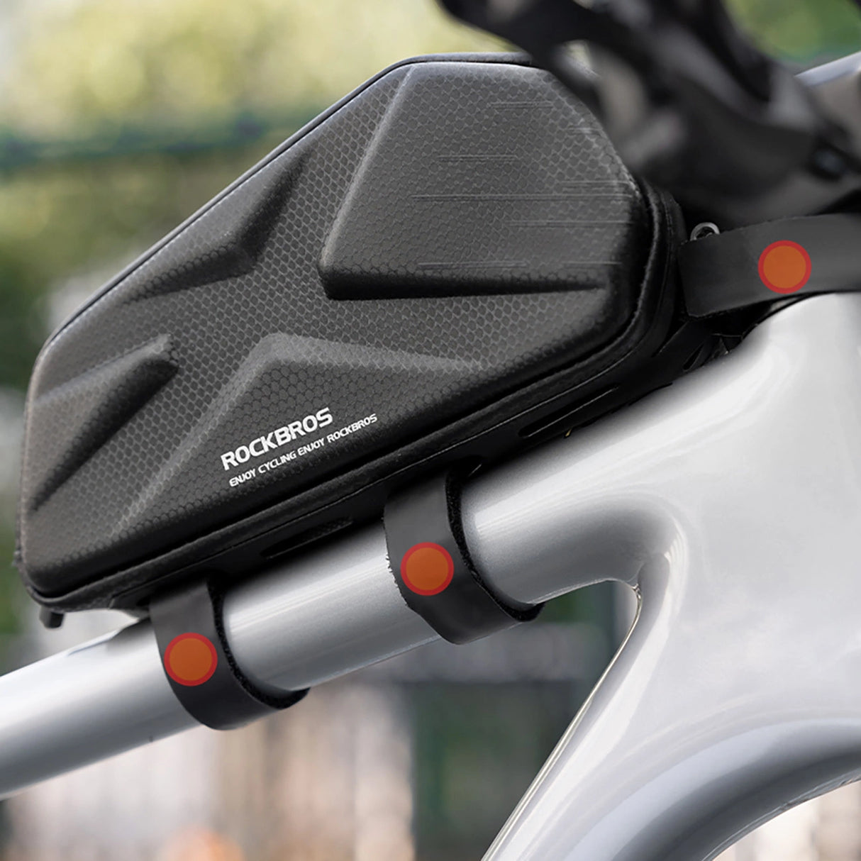 Rockbros cykeltaske, rigid, ramme, toprør, 1.4l - sort