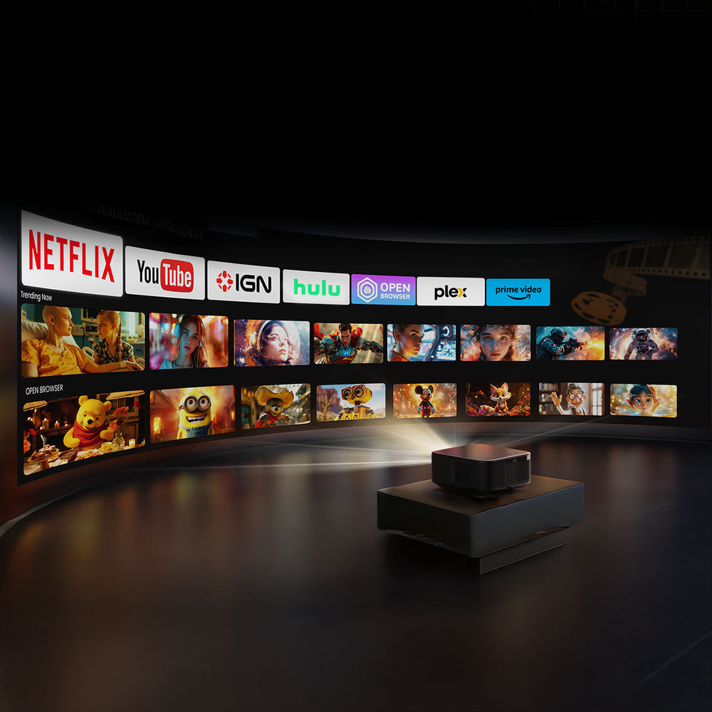 Yaber K3 Pro LCD FullHD 1080p Multimedia projektor med JBL højttalere og subwoofer - sort