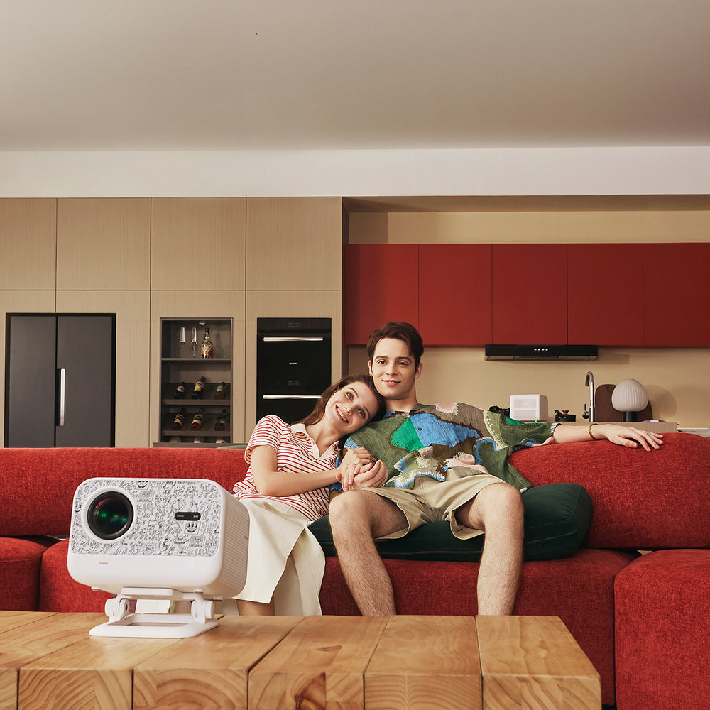 Yaber L2 Plus LCD FullHD 1080p Multimedia projektor med JBL højttalere - Beige