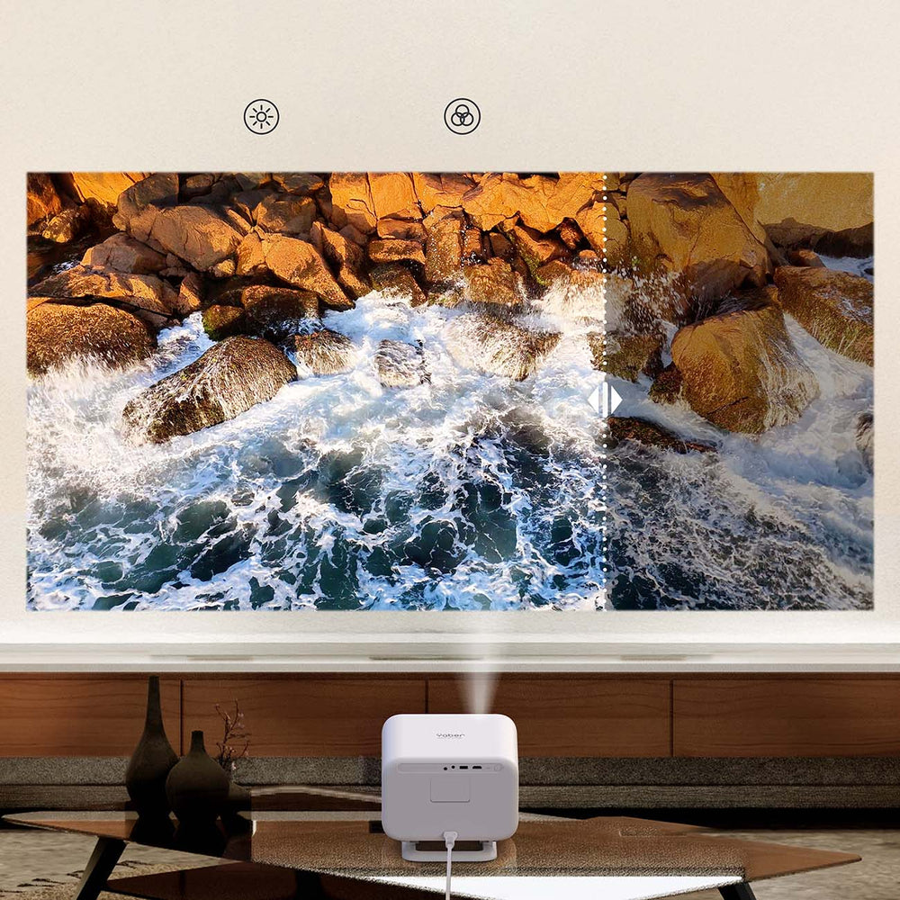 Yaber L2 Plus LCD FullHD 1080p multimedieprojektor med JBL-højttalere - Beige