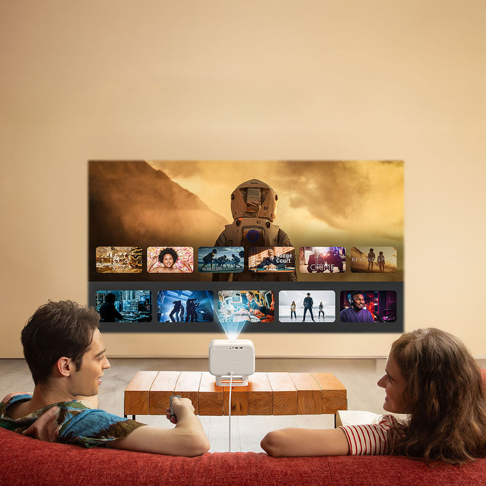 Yaber L2 Plus LCD FullHD 1080p multimedieprojektor med JBL-højttalere - Beige