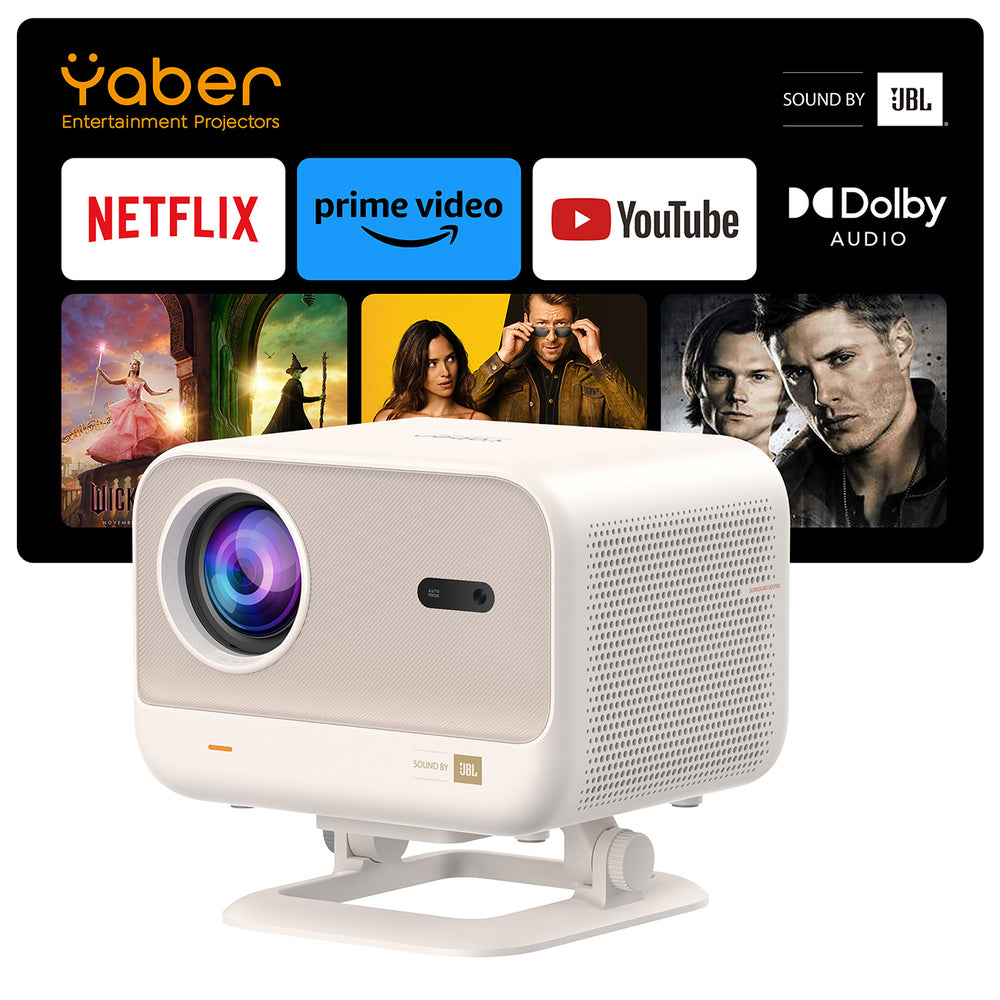 Yaber L2 Plus LCD FullHD 1080p Multimedia projektor med JBL højttalere - Beige