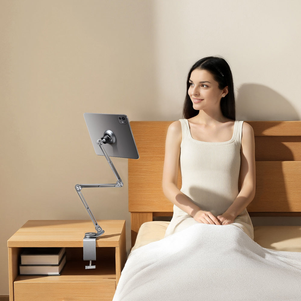 Wozinsky WTY0YS1 magnetholder, 360° drejelig, fast, til telefon og tablet - grå