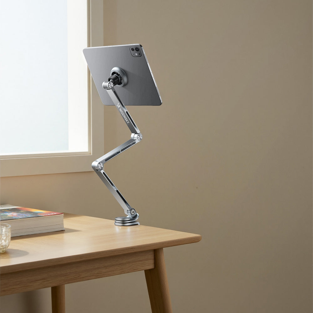 Wozinsky WTY0YS1 magnetholder, 360° drejelig, fast, til telefon og tablet - grå