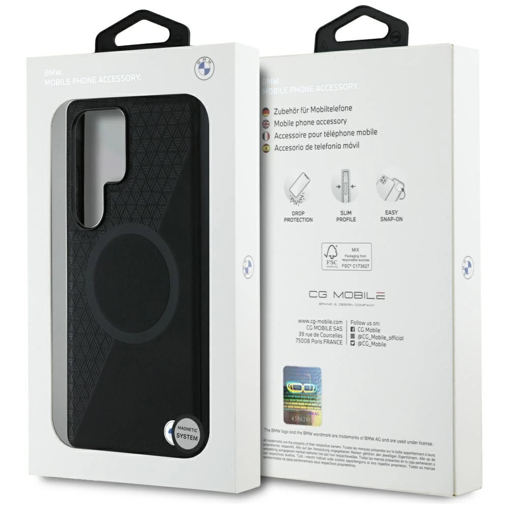 BMW læder MagSafe Case til Samsung Galaxy S25 Ultra - sort