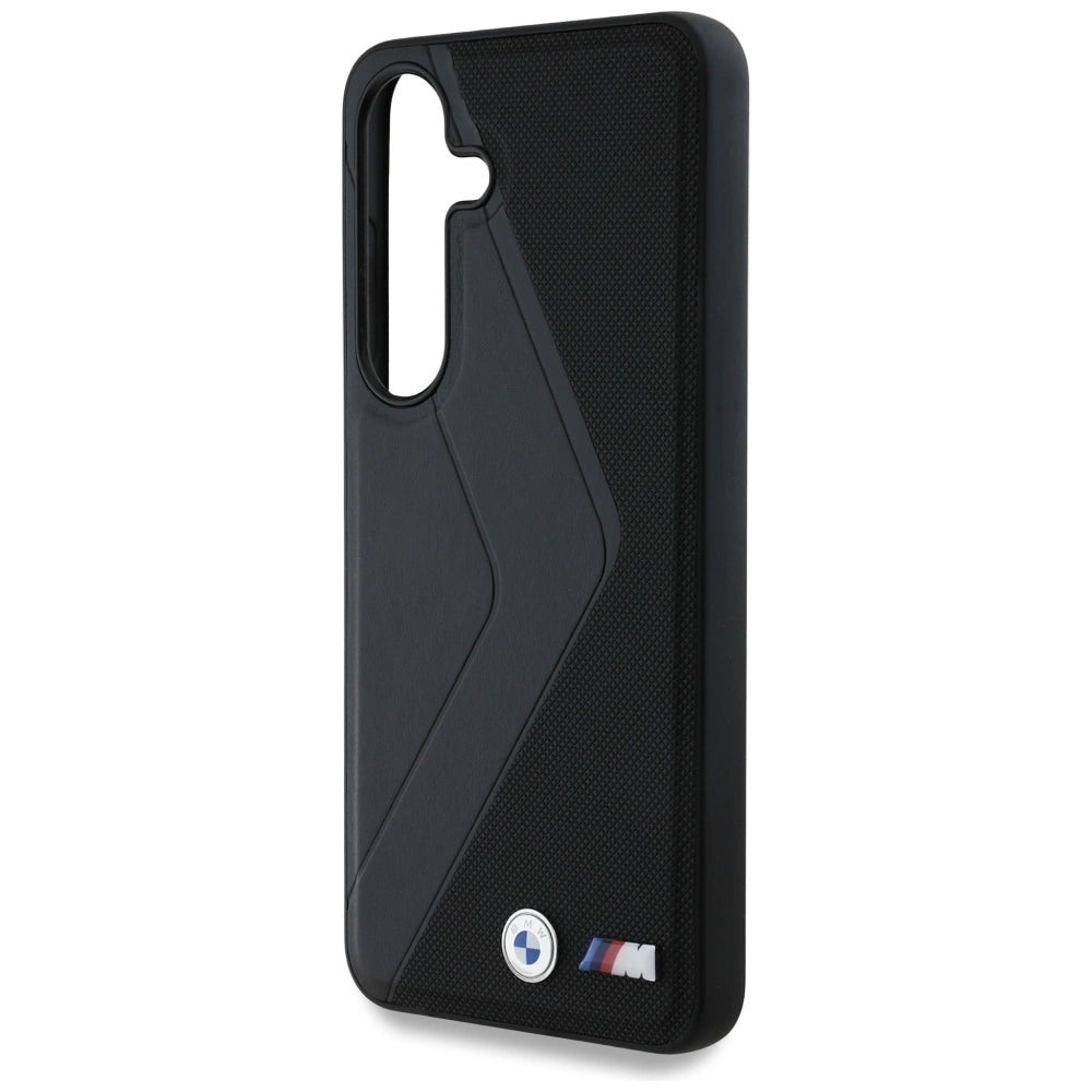 BMW Leather Oversized Stripes MagSafe case for Samsung Galaxy S25 - black