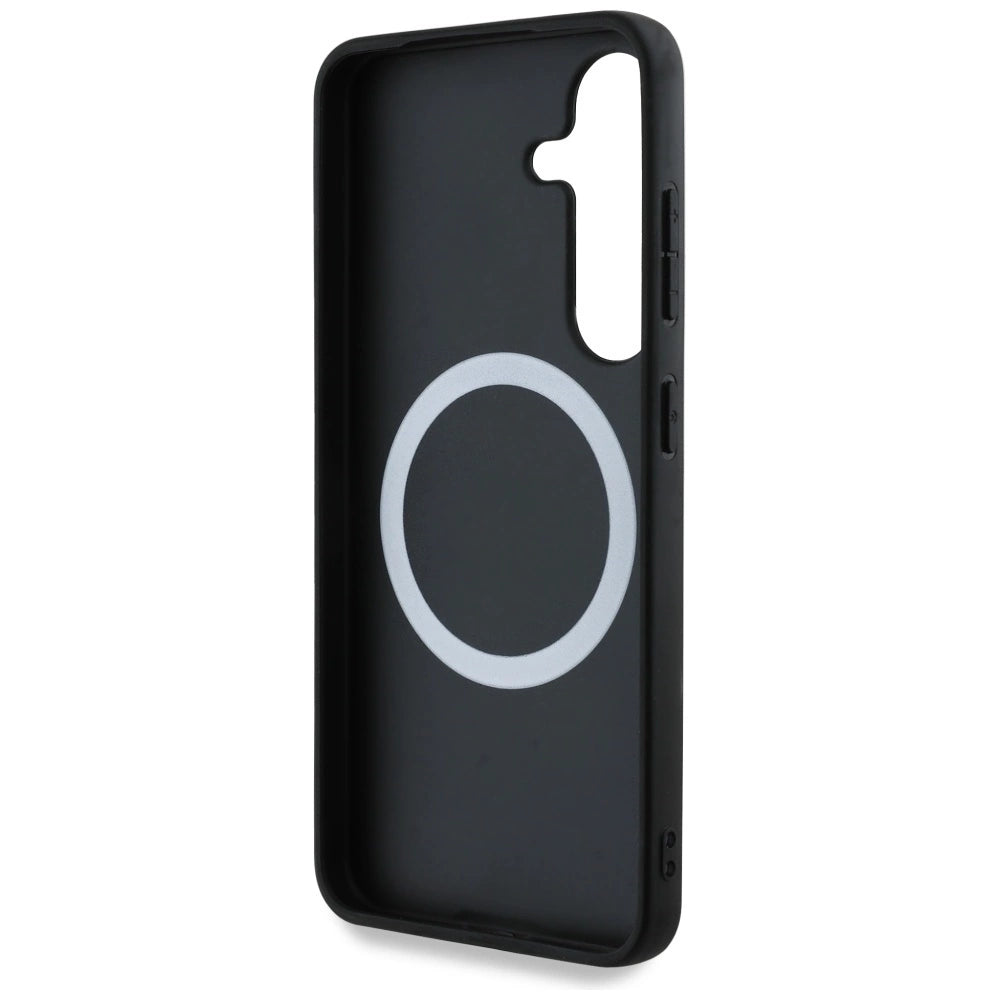BMW Leather Oversized Stripes MagSafe case for Samsung Galaxy S25 - black