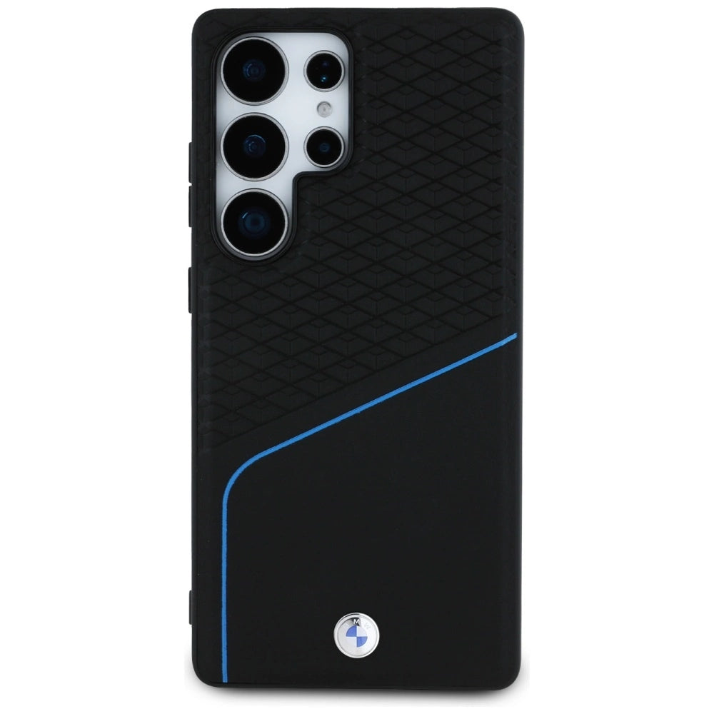 BMW læder tekstureret og glat MagSafe case til Samsung Galaxy S25 Ultra - sort