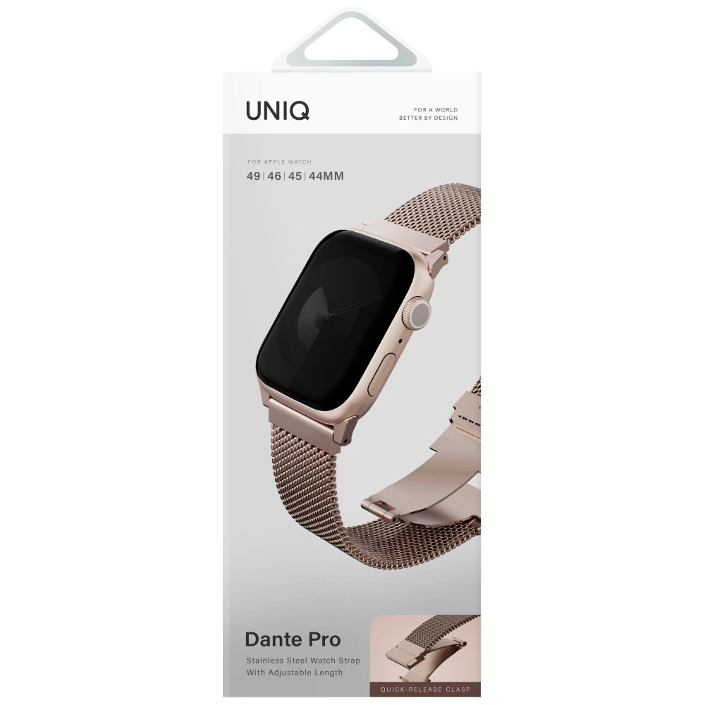 Uniq Dante Pro Apple Watch Strap 44/45/46/49mm Rostfrit stål - Pink