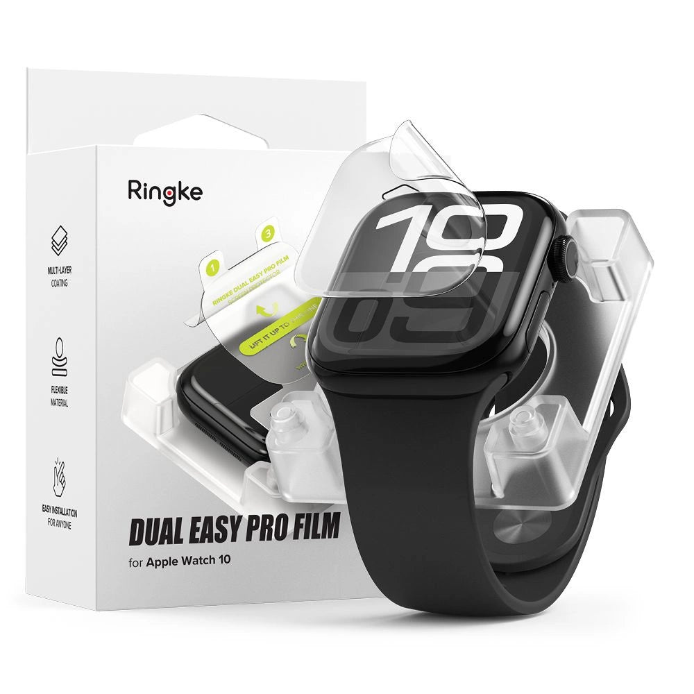 Ringke Dual Easy Pro 2-pack beskyttende film til Apple Watch 10 42 mm - gennemsigtig