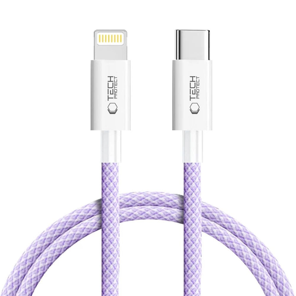 Tech-Protect Ultraboost Lite Lightning Cable PD60W / 3A 1m - lilla