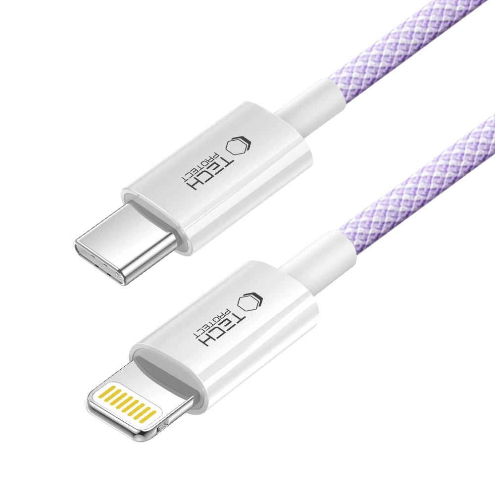 Tech-Protect Ultraboost Lite Lightning Cable PD60W / 3A 2m - lilla
