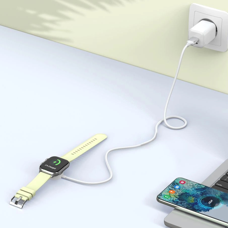 Tech-Protect UltraBoost USB-A induktiv oplader til Apple Watch 1m - hvid