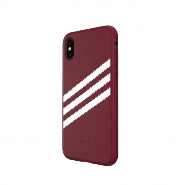 Adidas OR Molded PU Suede case for iPhone X / XS - burgundy