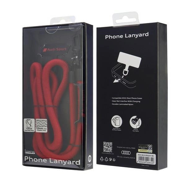 Audi Crossbody Universal Leash 120 cm x 10 mm - rød