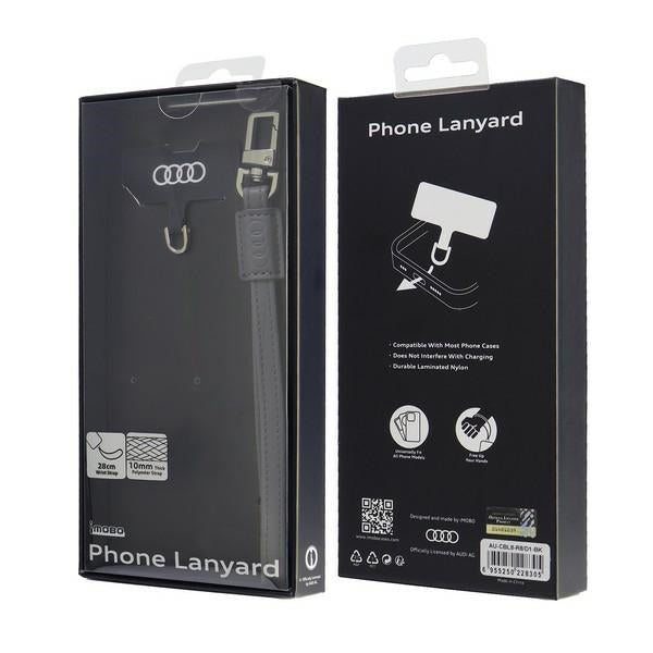 Audi Crossbody Universal Lanyard 28cm x 10mm - Grå