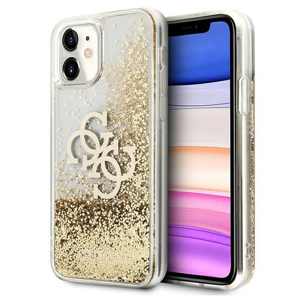 Guess 4G Big Liquid Glitter Case til iPhone 11 6.1" / Xr - guld
