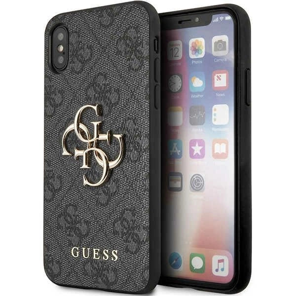 Guess 4G Big Metal Logo iPhone X/XS Case - Grå