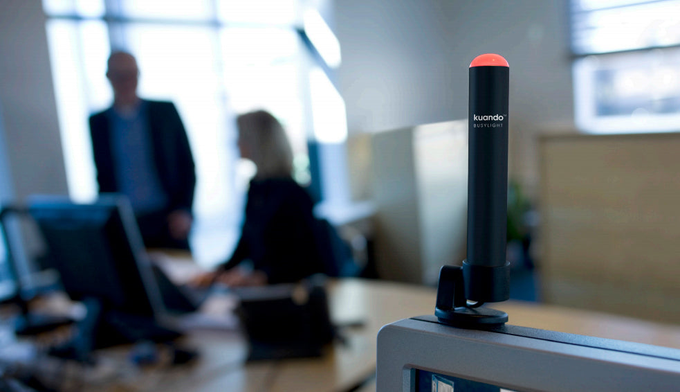 Kuando Busylight UC Alpha - Presence, Ringer & Notification 'optaget' lys indikator til hovedtelefon Headset