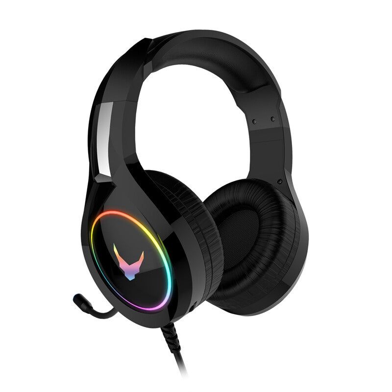 Omega VH6060B Hovedtelefoner Ledningsført Headset Spil Sort, Metallic