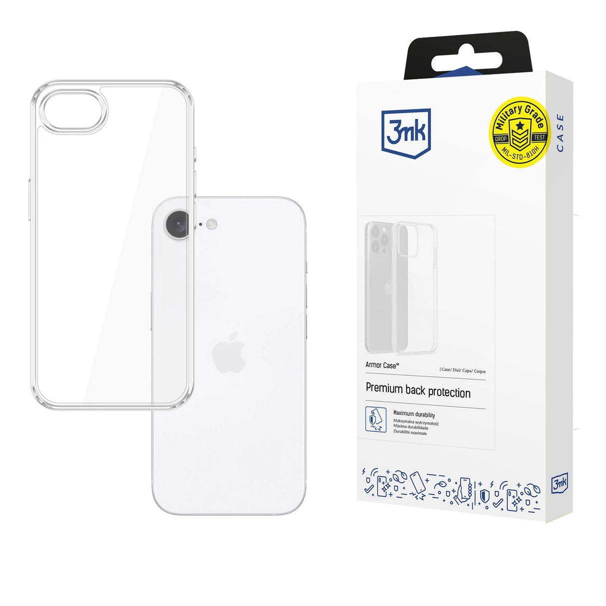 3mk Armor Case til Apple iPhone 16e - gennemsigtig