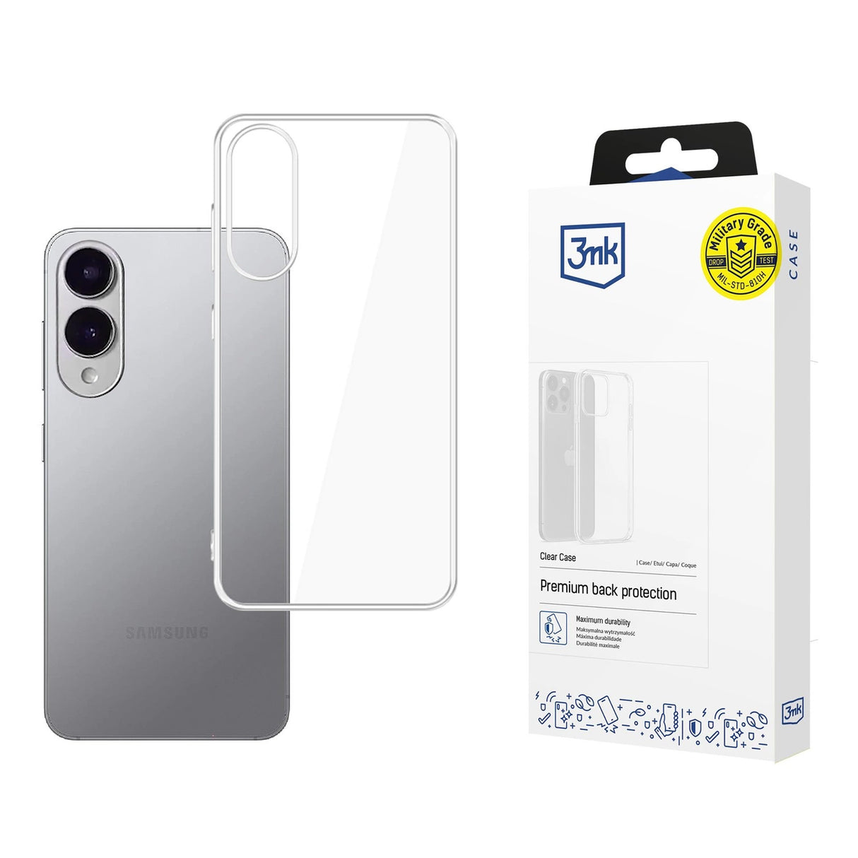 3mk Clear Case til Samsung Galaxy S25 Edge - gennemsigtigt