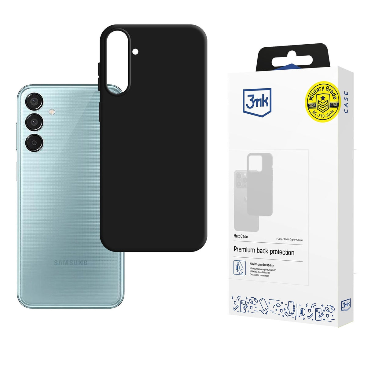 3mk Matt Case til Samsung Galaxy M16 5G - sort