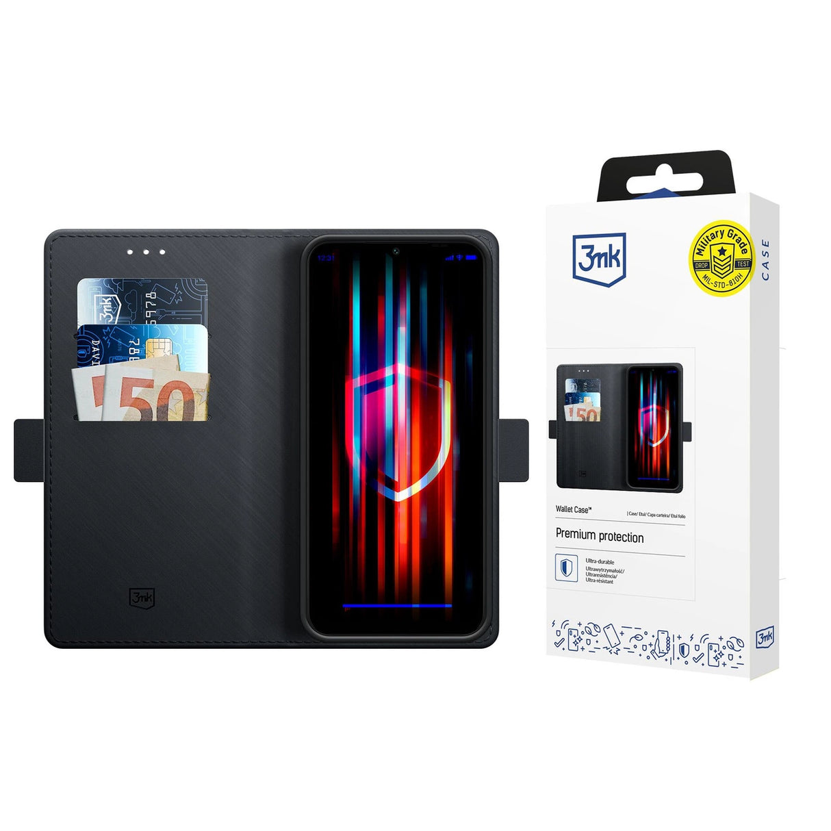 3mk Wallet Case til Samsung Galaxy S25 Edge - sort