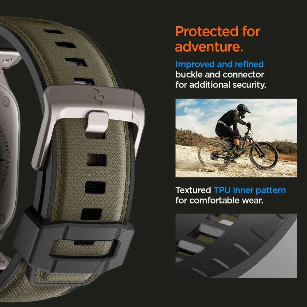 Spigen DuraPro Armor Strap til Apple Watch 44 / 45 / 46 / 49 mm - Grøn