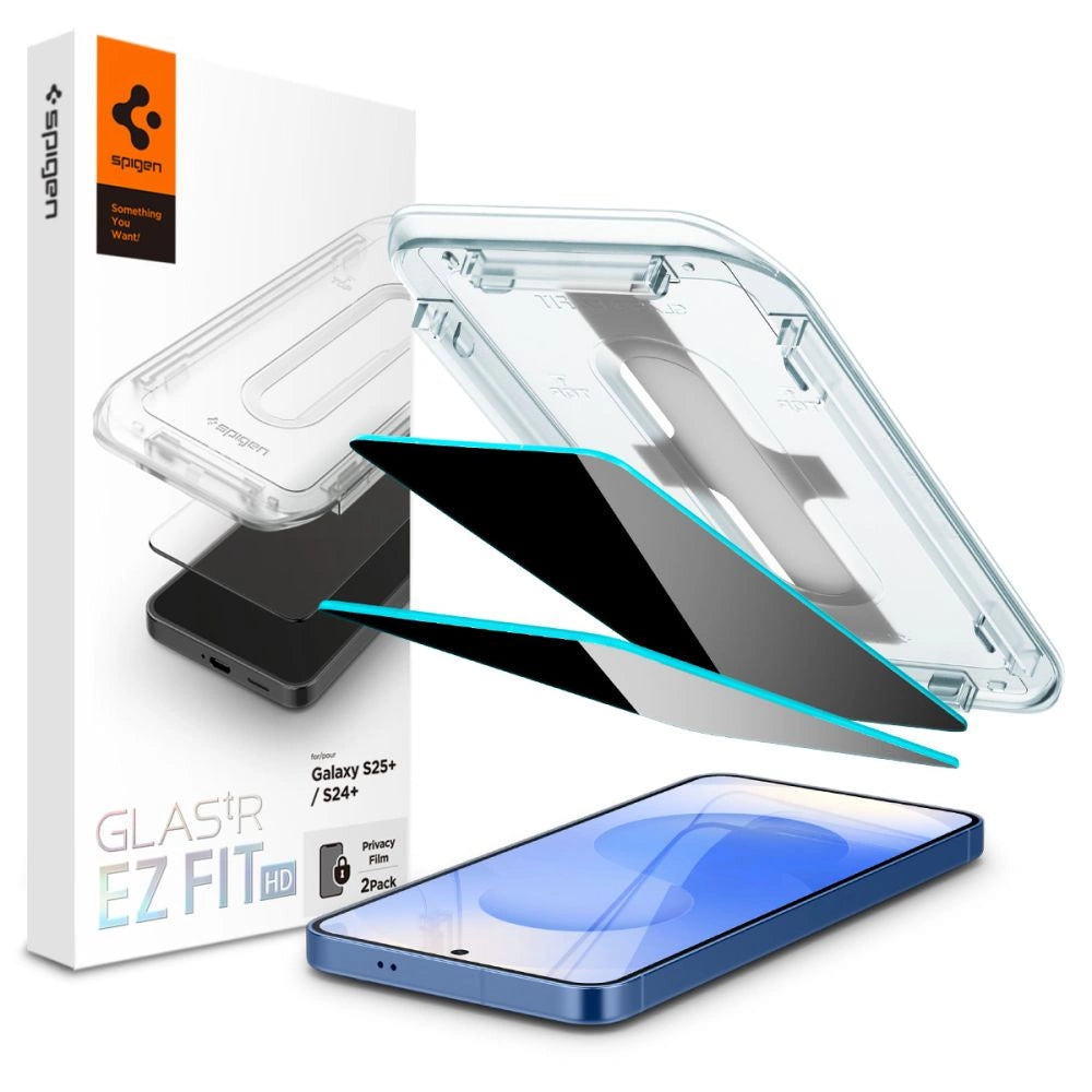 Spigen Glas.TR "Ez Fit" Privacy HD 2-pack privatlivsglas til Samsung Galaxy S24+ / S25+