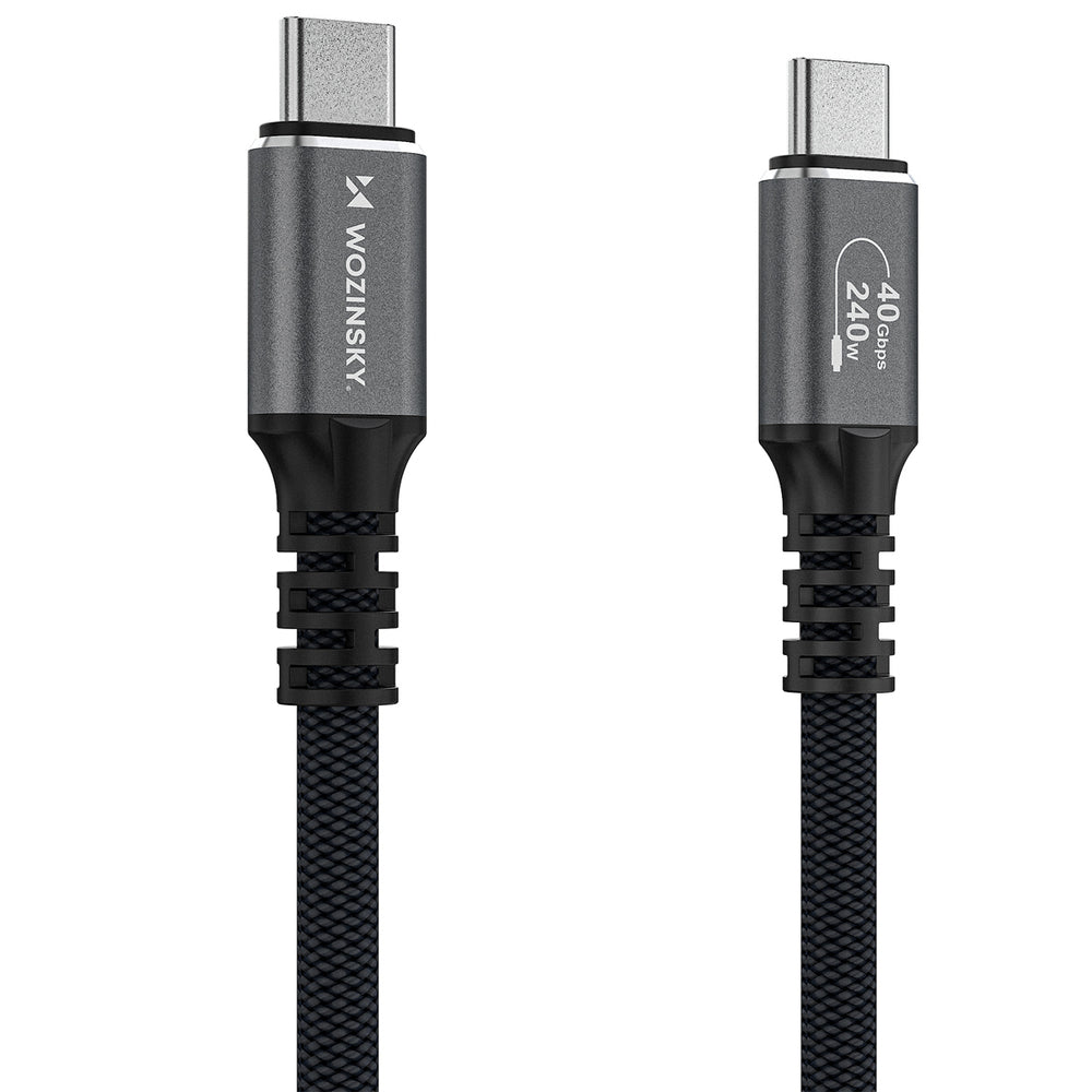 Wozinsky WPS-UY42S USB-C USB4 Kabel 40Gb/s 240W 2m 4K - sort