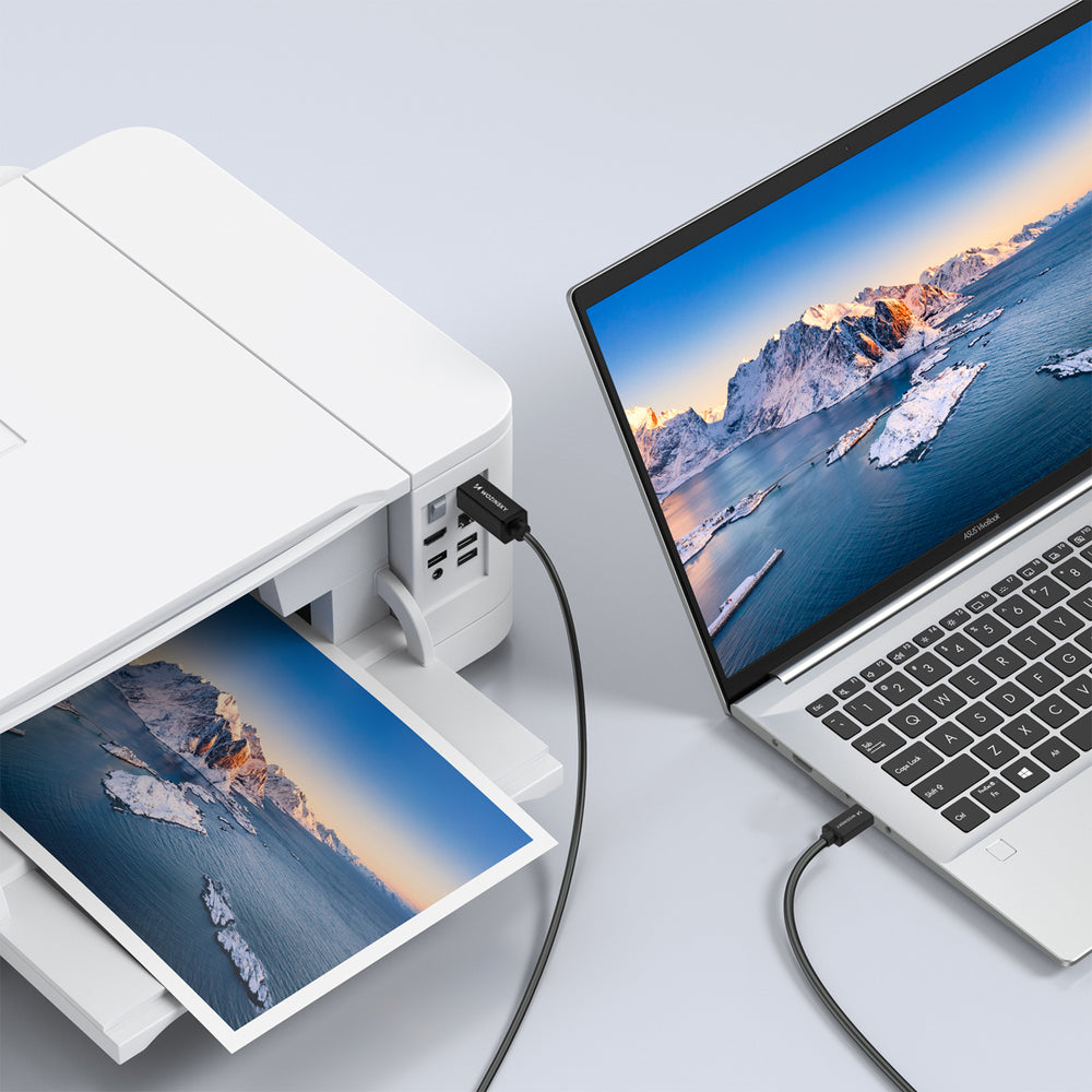 Wozinsky WKDDY1S USB-B - USB-C-kabel 1m - sort