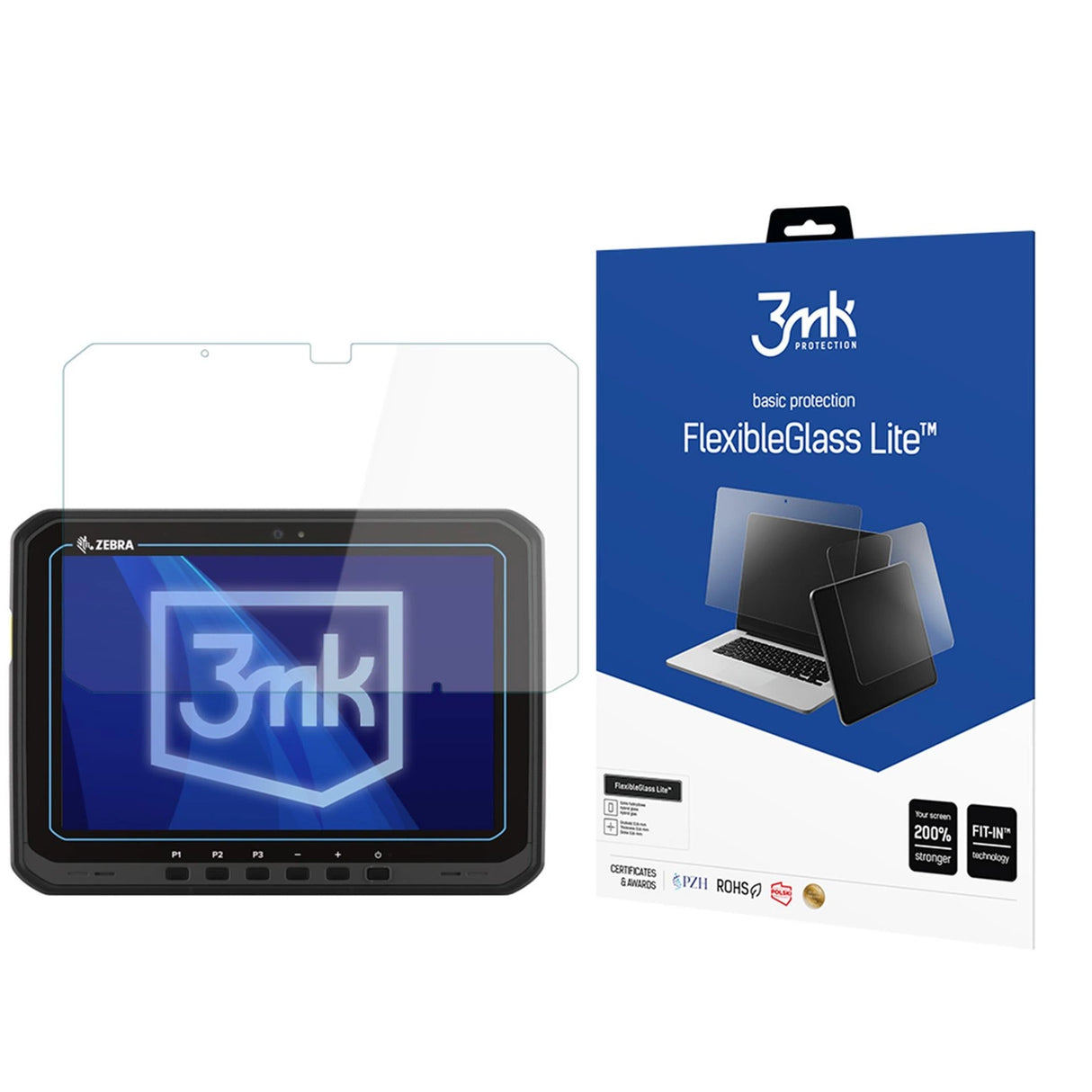 Hybridglas 3mk FlexibleGlass Lite på Zebra ET60 / 65
