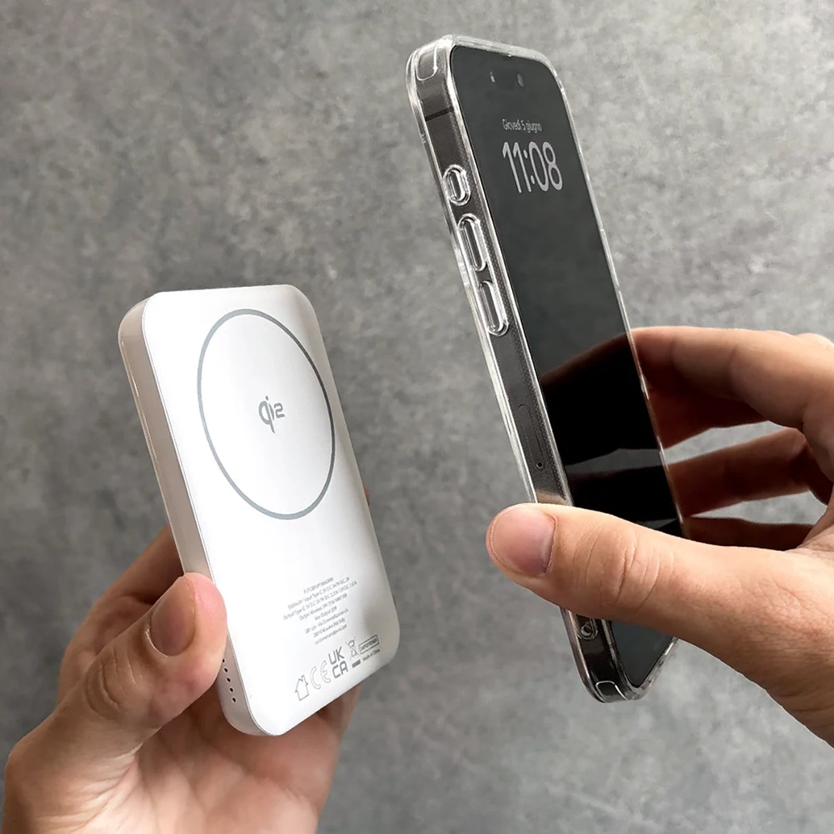 Powerbank Puro Mag Plus 5000mAh 20W Qi2 kompatibel med MagSafe 1x USB-C Power Delivery - hvid