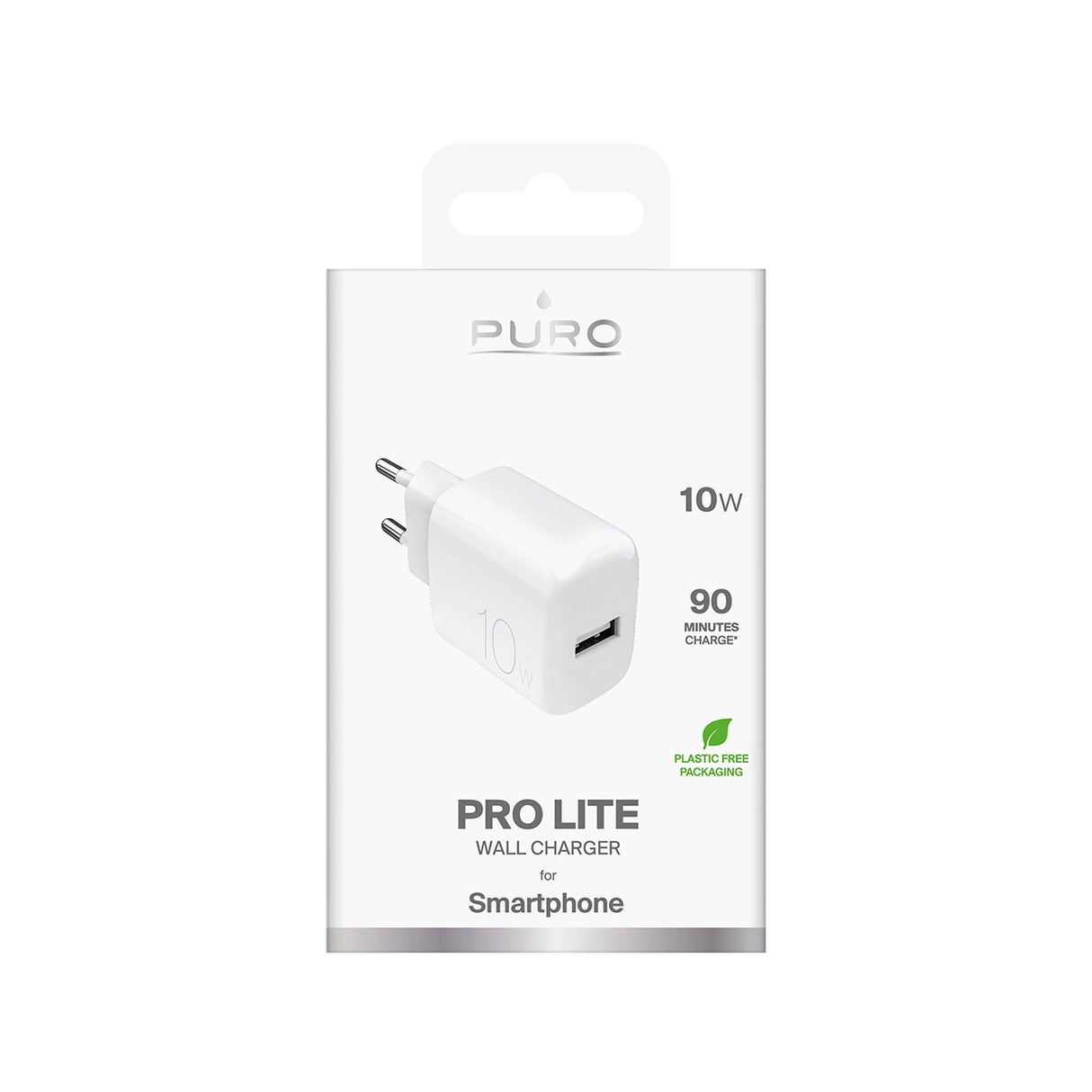 Puro PROLITE 10W USB-A Wall Charger - hvid