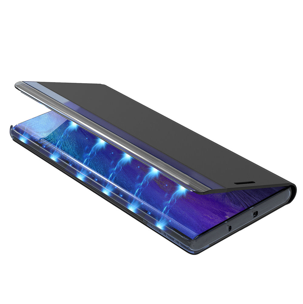 Ny Sleep Case med flap og stand til iPhone 16e / 17e - blå