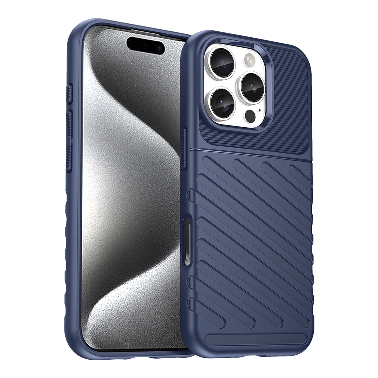 Thunder Case til iPhone 16e Silicone Armored Cover - Blå