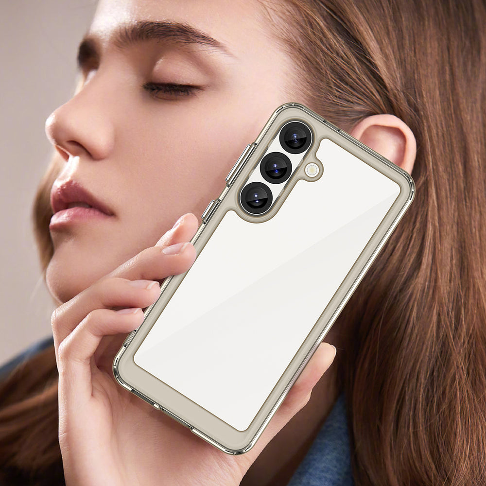 Outer Space Case til Samsung Galaxy S25 Edge Fleksibelt rammeomslag - gennemskinneligt, sort